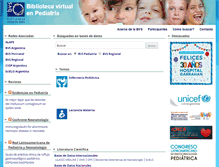 Tablet Screenshot of bvspediatria.org.ar
